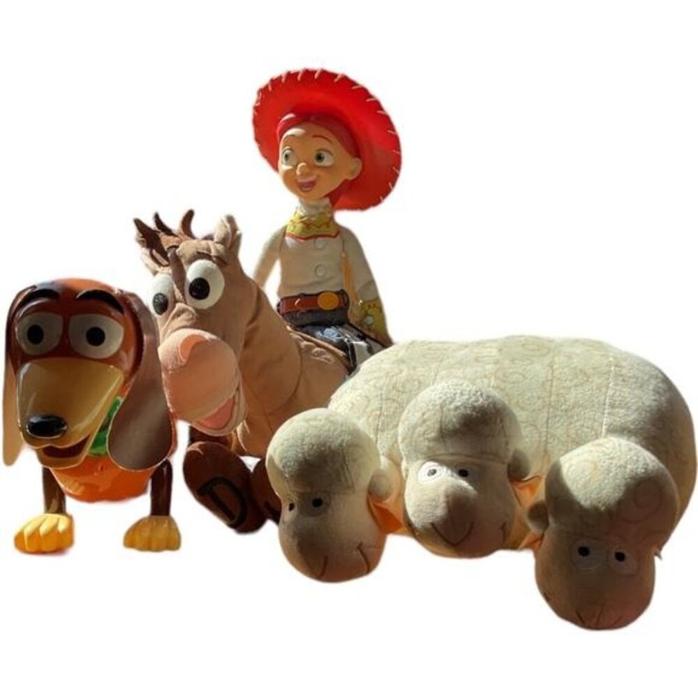 Disney Toy Story Plush Set Jessie Bullseye Slinky Dog 3-Headed Sheep